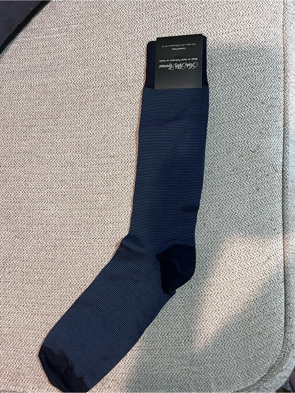 Saks Fifth Avenue Navy Subtle Rib Dress Socks